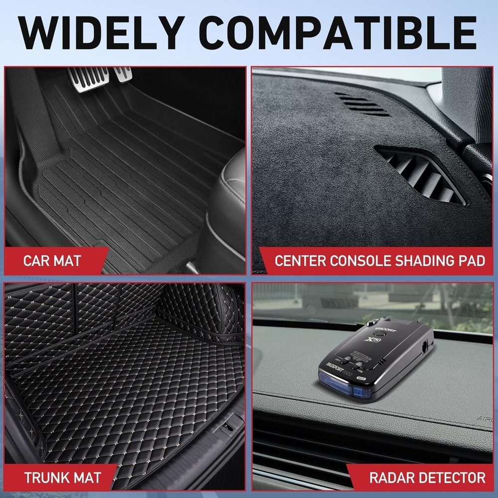 Universal Radar Detector Dashboard Hook Ring Mount Bracket, No-Drill Installation