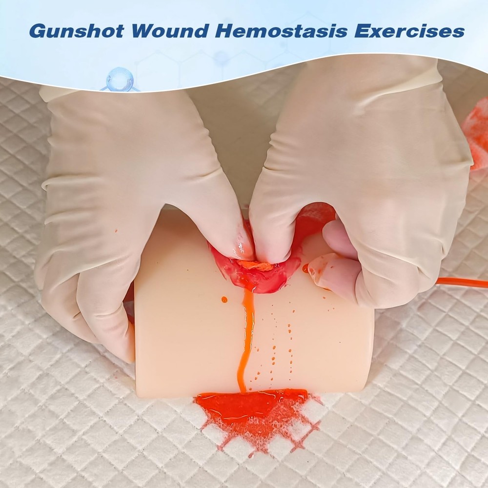 2Pcs Wound Packing Task Trainer,Stop The Bleed Training Kit,Bleeding Red