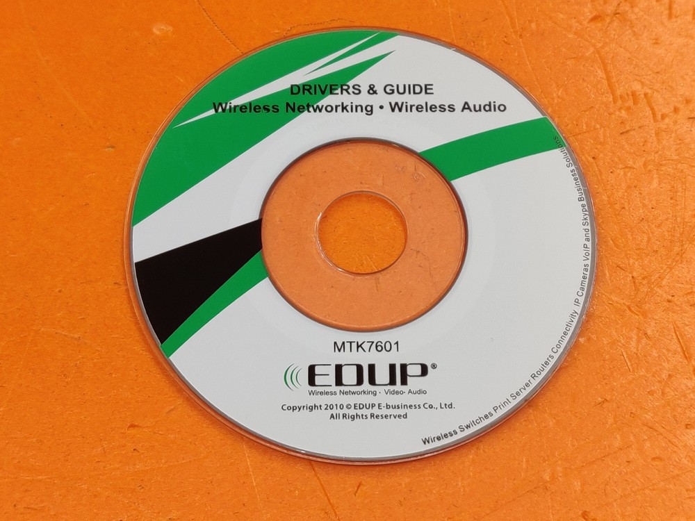 ⭐️⭐️⭐️⭐️⭐️ 2010 EDUP MTK7601 Wireless Networking/Audio Drivers & Guide Mini CD