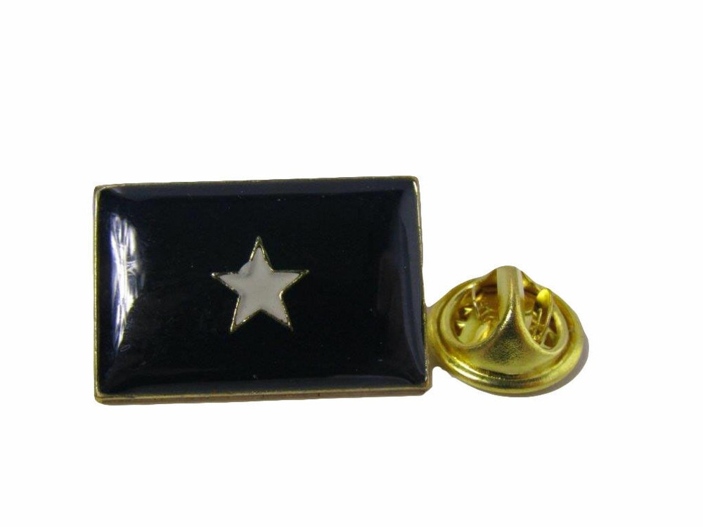 Bonnie Blue Rectangular Bike Motorcycle Hat Cap lapel Pin