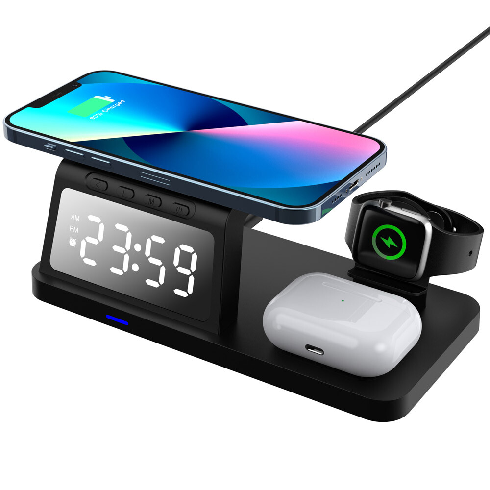 4in1 Fast Wireless Charger Station Dock For Apple Watch iPhone 16 15 14 Pro Max