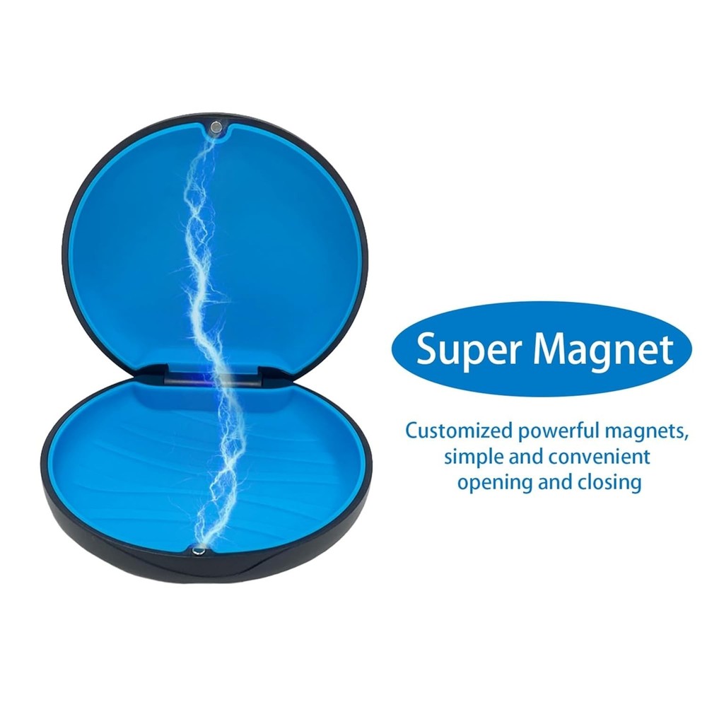 2 Pack Retainer Case, Magnetic Closure Orthodontic Retainer Case