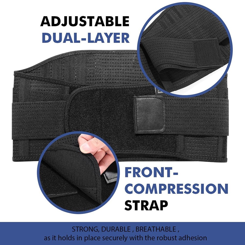 Lumbar Support Belt Lower Back Brace for Lifting, Herniated Disc, Sciatica, P...