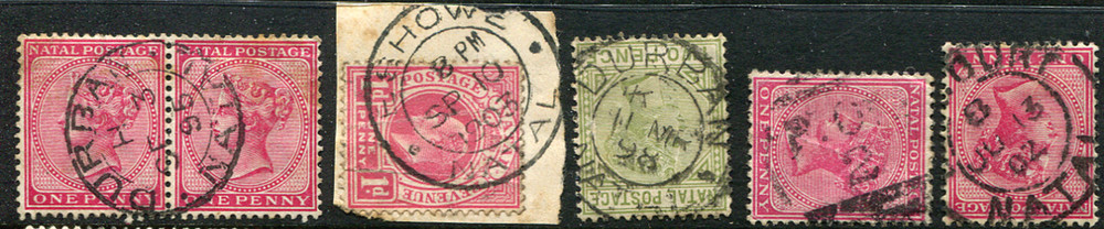 NATAL (22375): ESHOWE etc postmark/cancel