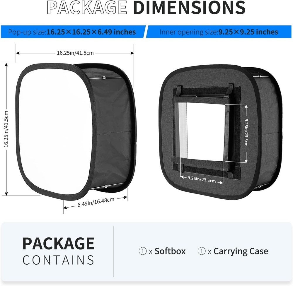 Neewer Outer 16.3''x6.5''Foldable LED Light Panel Softbox for 660/530/480 Light