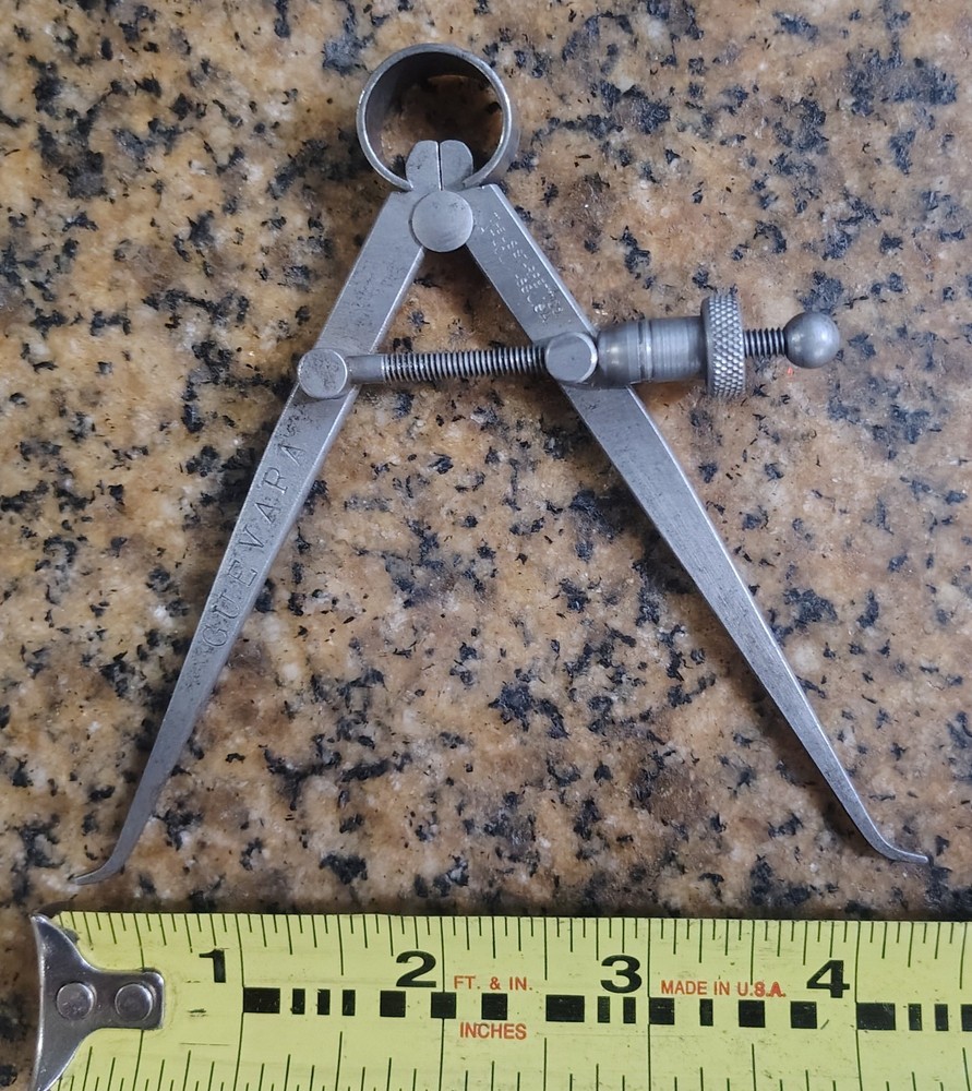 🗽 VINTAGE STARRETT ID CALIPER 4" WITH QUICK NUT