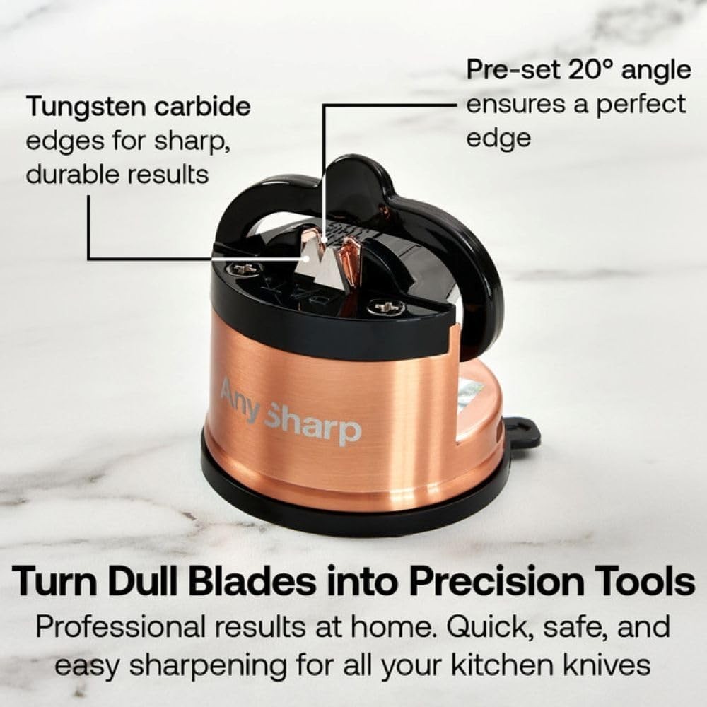 Chef – Hands Free Knife Sharpener - Easy to Use Sharpening Tool with PowerGri...
