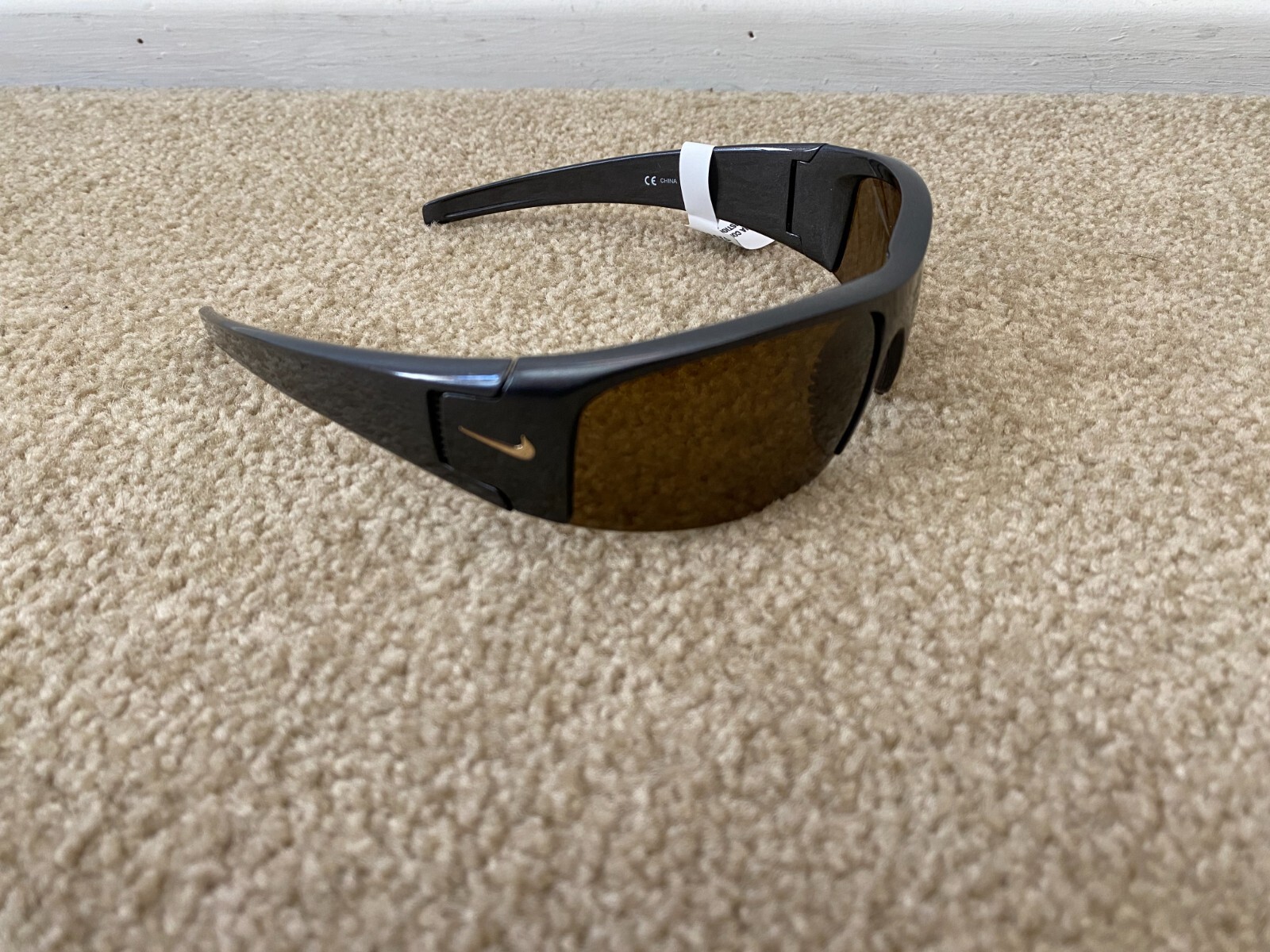 Nike Black Diverge Sunglasses Sport EV0327 Polarized Brown Lens New w/Tags Box