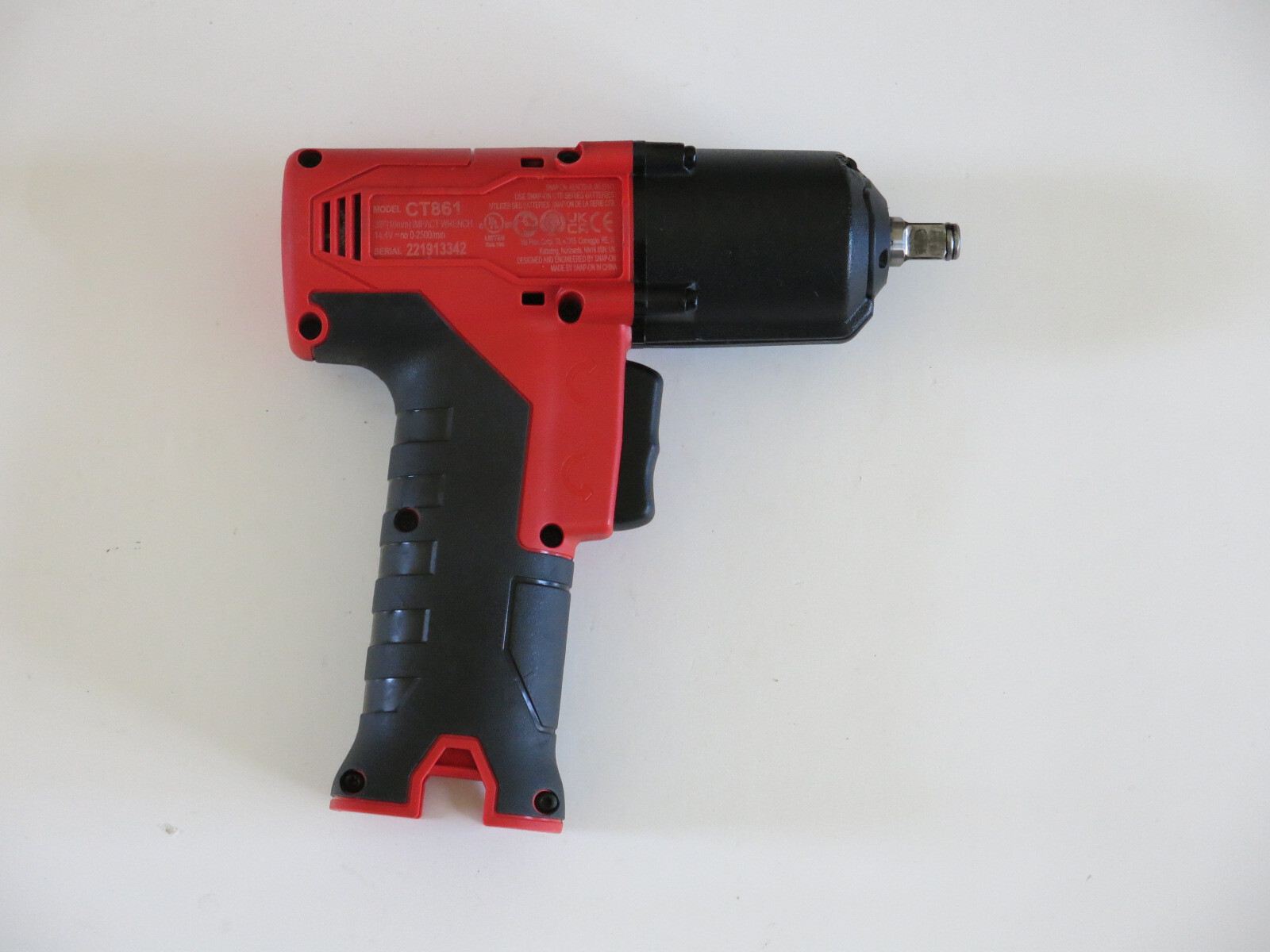 Snap-On CT861 3/8 Drive 14.4v Volt Brushless Cordless Impact Gun/Wrench Mint