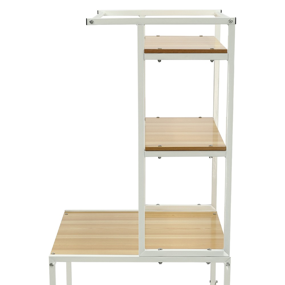Three-Tier Washer and Dryer Storage Rack - Adjustable Bathroom Shelf