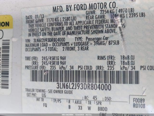 MKZ 2013 Glove Box 4954251