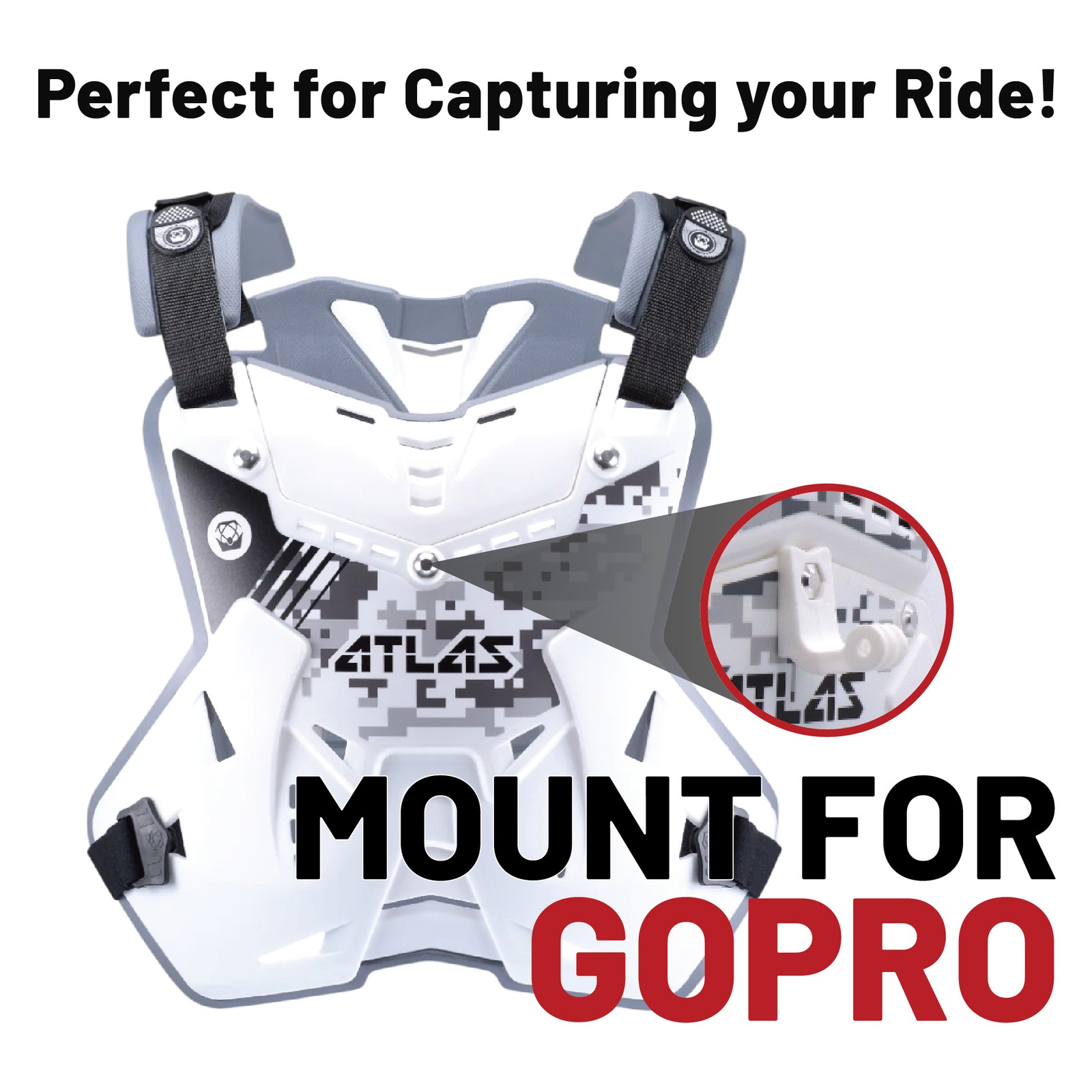 Atlas Defender CPC-00-010 Chest Protector, Digital Arctic, Velcro Closure