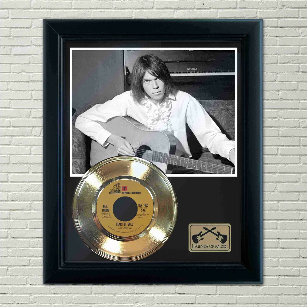 Neil Young "Heart Of Gold" Framed Record Display