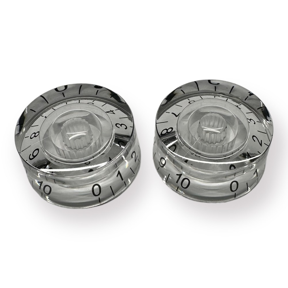 AxLabs Speed Knobs (Set of 2), Clear, Black Font