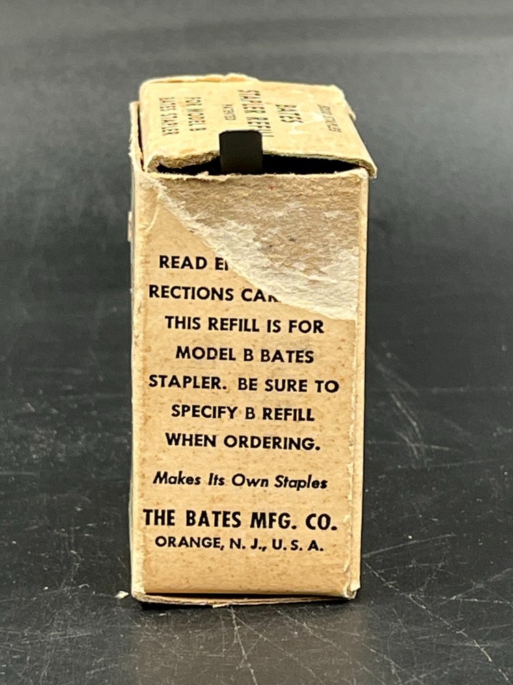 WWII Bates Model B Stapler Refill "HELP WIN THE WAR-SAVE MATERIAL"