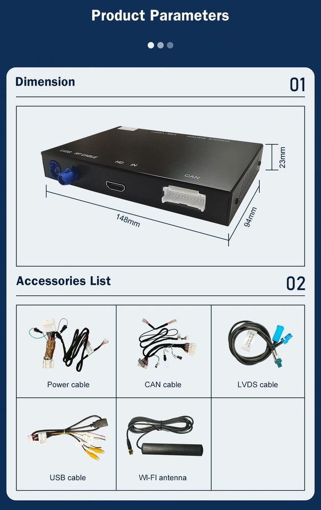 Wireless CarPlay Android Auto Retrofit Module For Lexus ES 2014-2019 With Knob