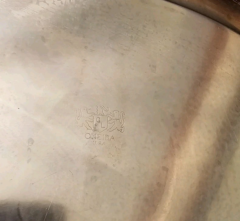 Vtg Oneida Jefferson Silver Plate Relish Dish Glass Liner #80352701A In Box