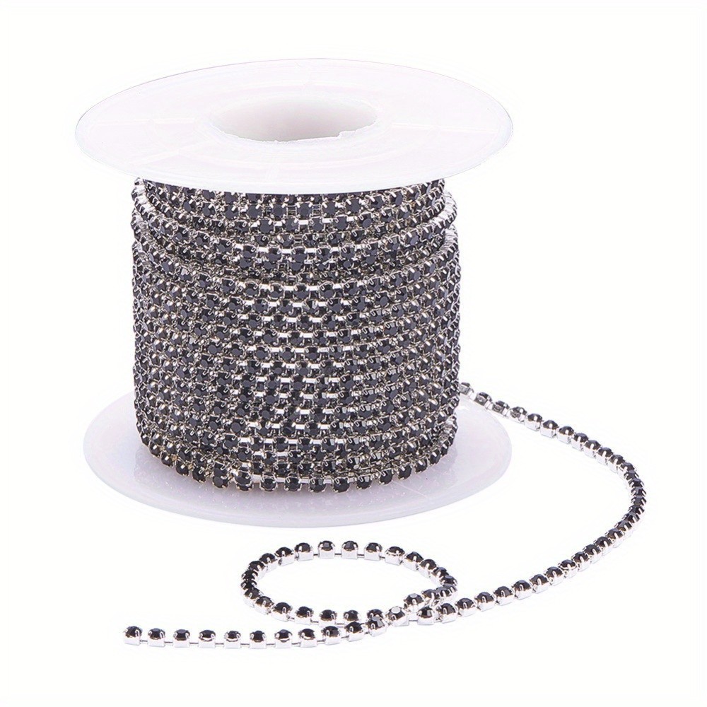 1roll Brass Rhinestone Strass Chains with Spool Rhinestone Cup Chain