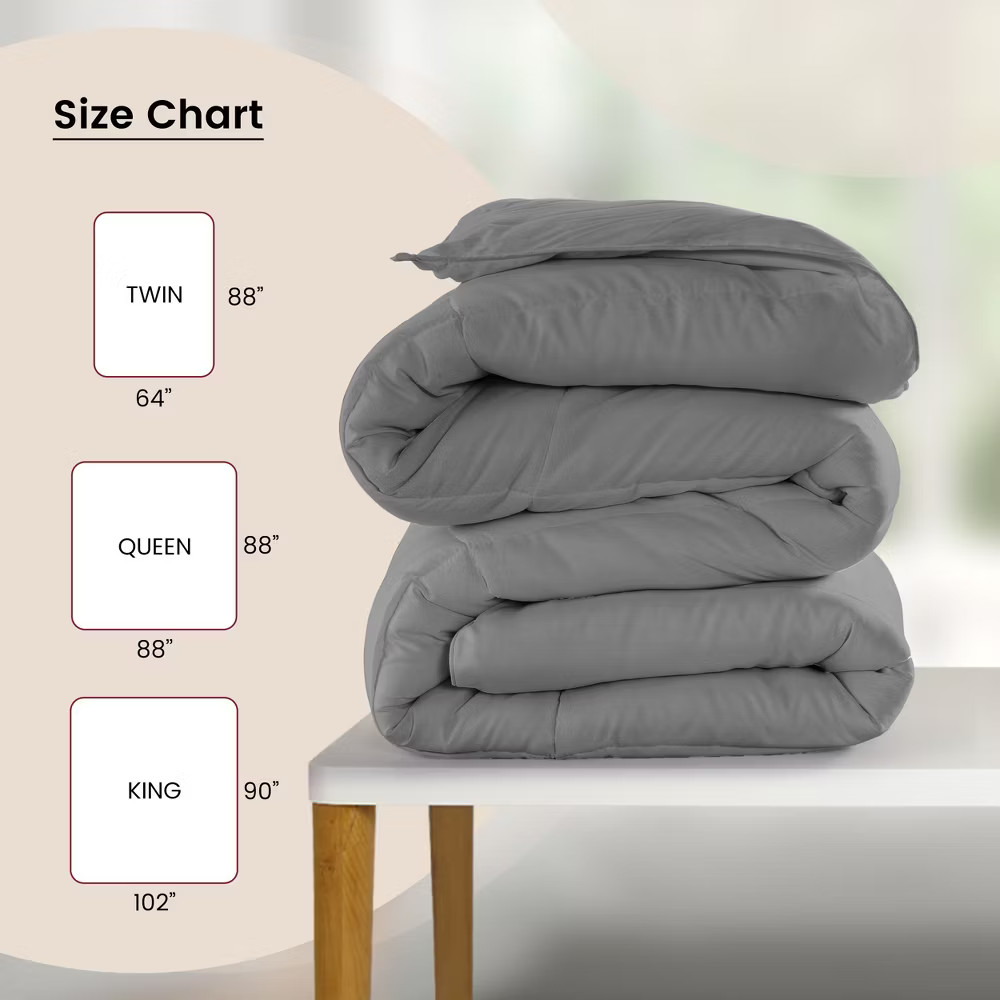 Twin Comforter Ultra Soft Hypoallergenic Breathable Solid 1Pc Comforter Durable