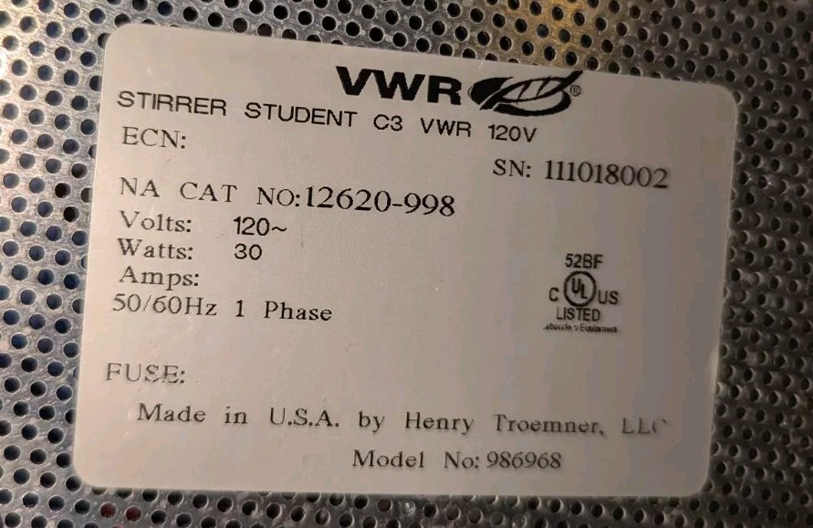 VWR Mini Stirrer # 12620-998