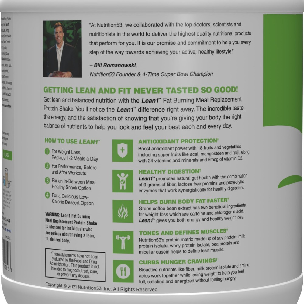 Original Lean1 Meal Replacement Shake Vanilla Flavor