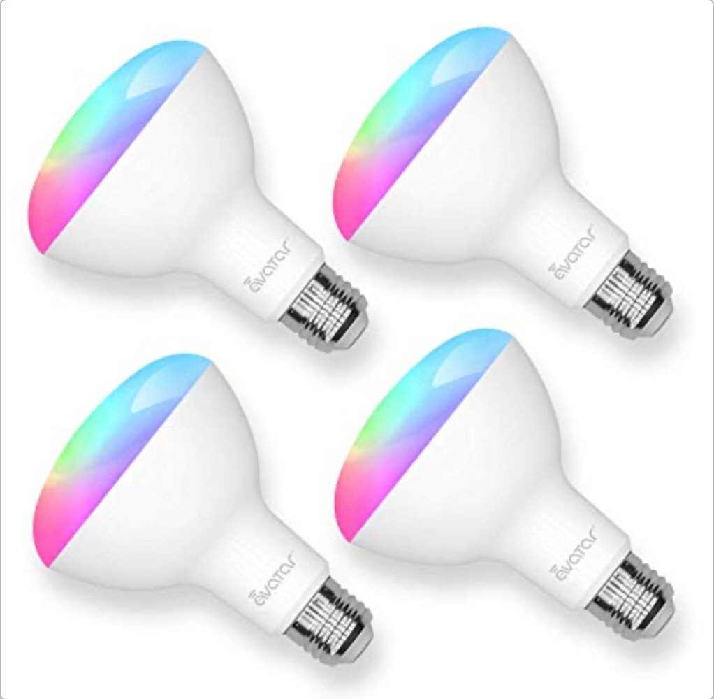 4PACK Avatar Controls Smart WiFi LED Light Bulb Google Alexa Dimmable BR30 E26