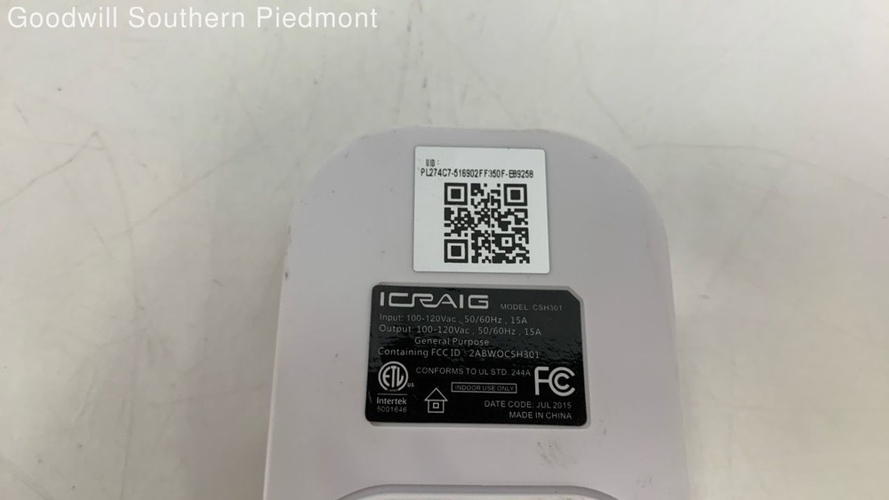 ICRAIG CSH301 Smart Socket With WIFI - Tested