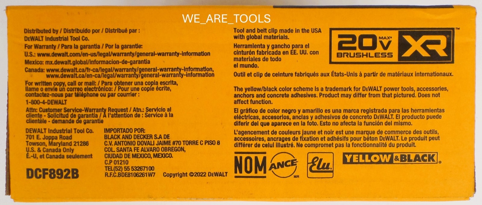 Dewalt DCF892B 20V MAX 1/2" Mid-Range Impact Wrench with Detent Pin