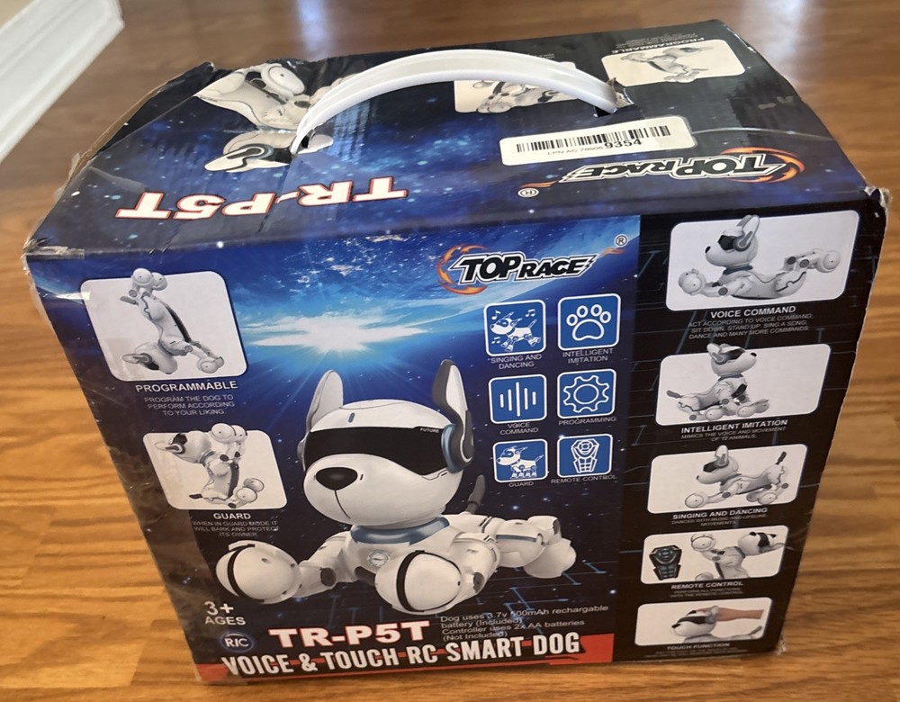 Interactive Programable Smart Robot Dog Rechargeable Voice Guard Mode Imitation