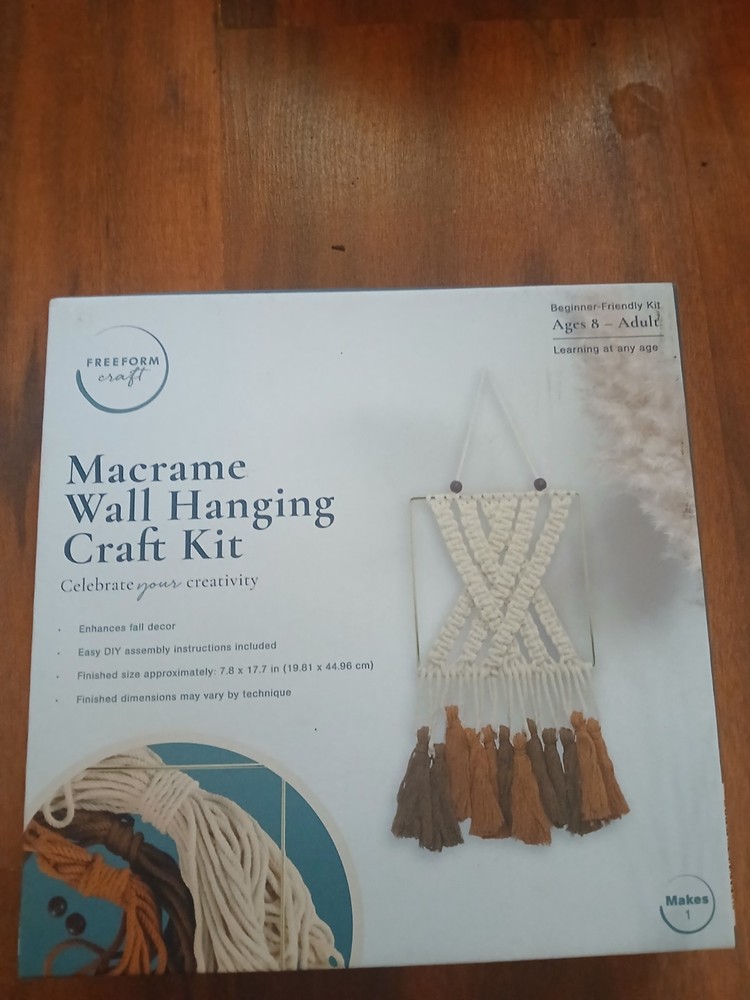 Freeform Craft Macrame Wall Hanging Craft Kit Decor Beginner Friendly New
