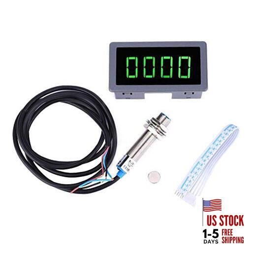 Digital LED Tachometer RPM Speed Meter with Inductive Proximity Switch Sensor