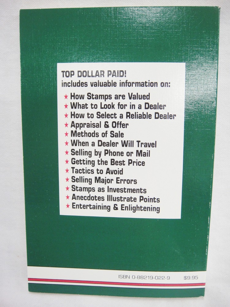 Top Dollar Paid Postage Stamp Selling Guide Book by Stephen Datz 1989 FE NOS