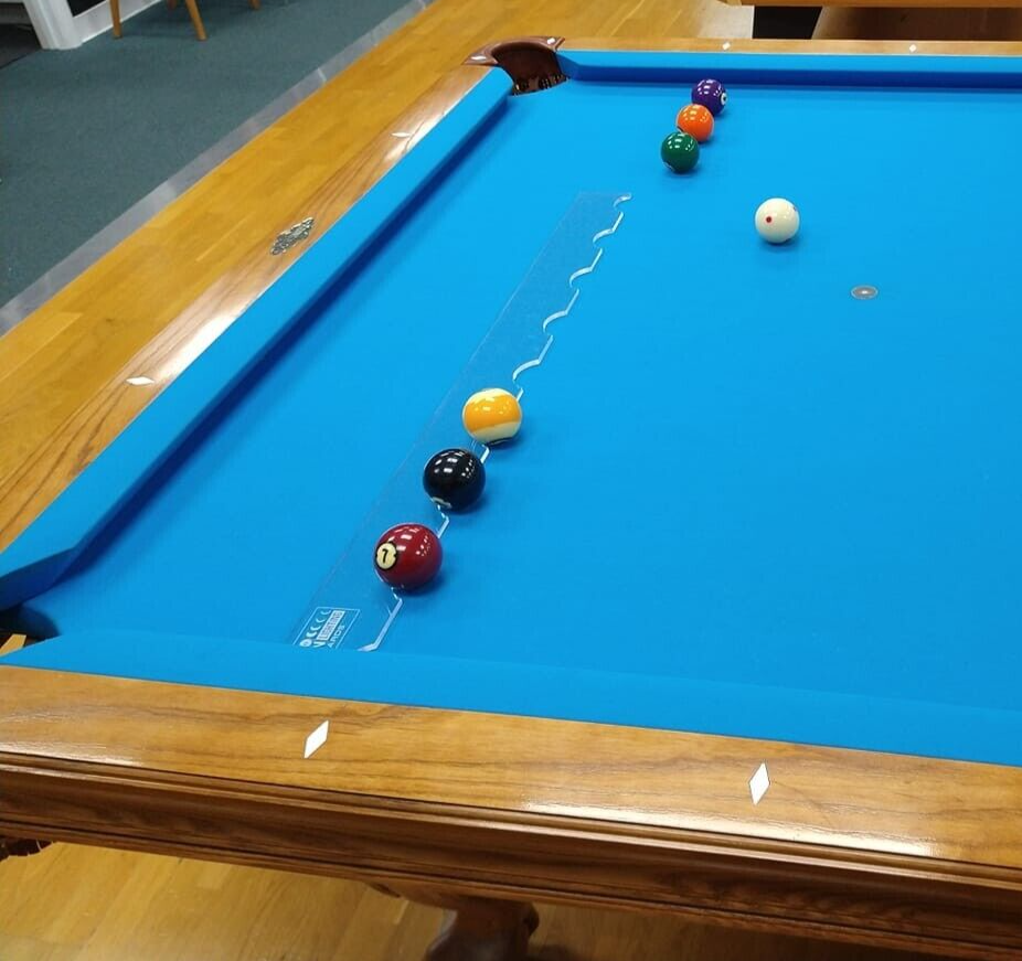 Pool billiards training device drill set up, great gift! The DrillPartner!