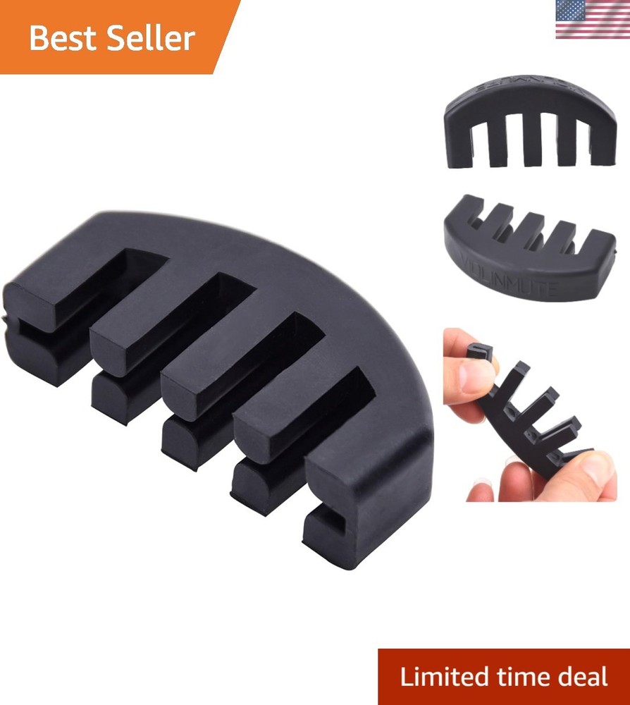 Compact Black Violin Mute for 4/4 Instruments - Perfect for Silent Practice