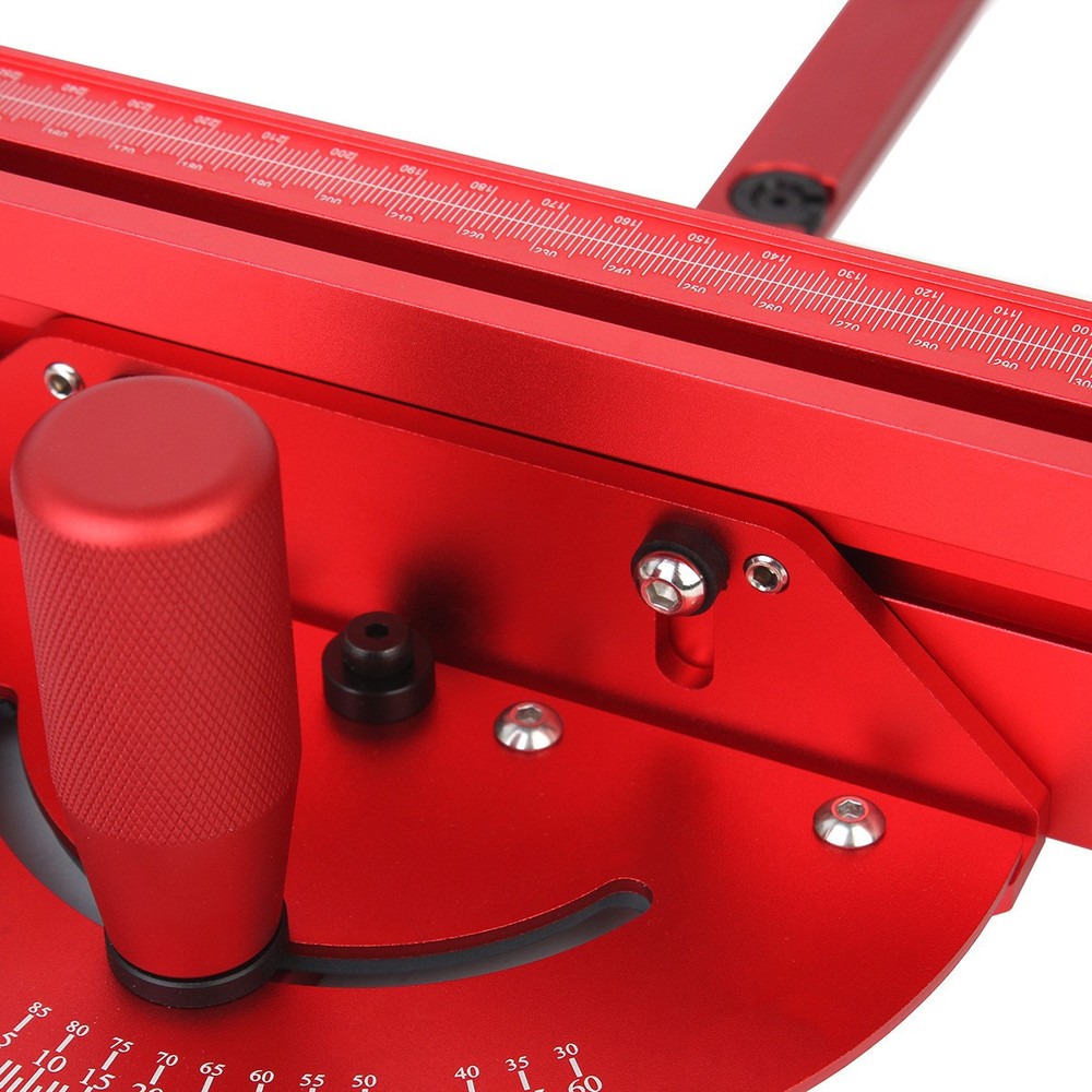 Table Saw Miter Gauge Adjustable Flip Stop Extendable Fence & Quick Angle Stop