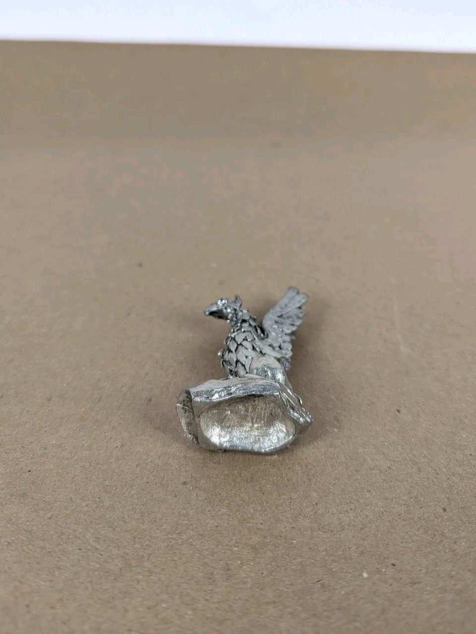 Vintage Pewter Sitting Gryphon Griffin Figurine by James Lane Casey Fantasy 3.5"