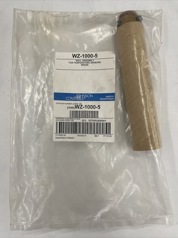 Johnson Controls WZ-1000-5 Temperature Sensor Brass Well Assembly