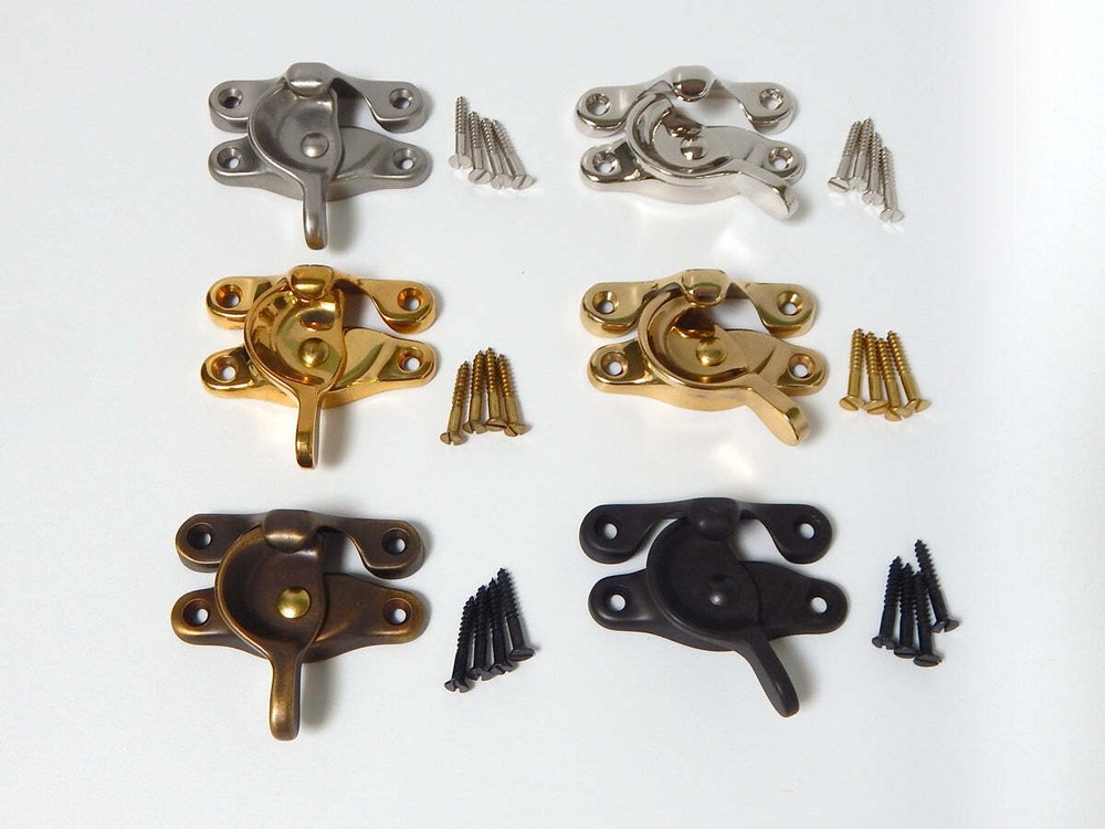 Solid Brass Window Sash Lock / Latch Multiple Finishes Available
