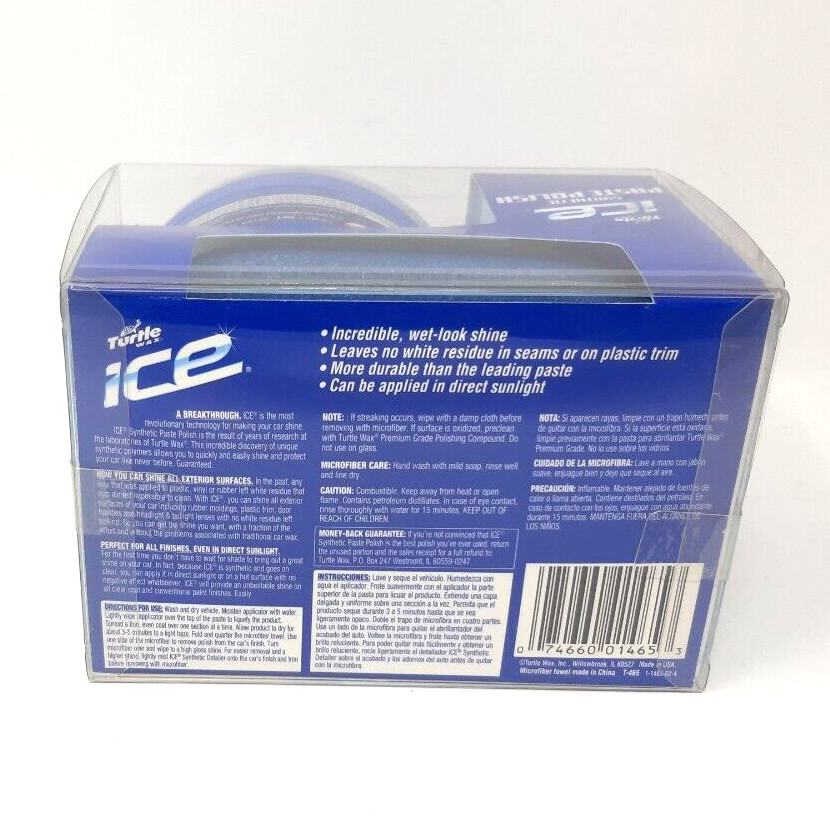 Turtle Wax ICE Synthetic Paste Polish Kit w/Cloth & Applicator Pad