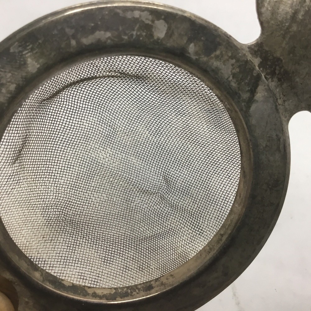 Vintage Silver Plated Tea Strainer Mesh Unmarked 5”