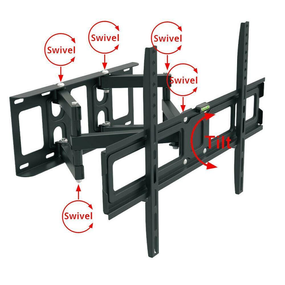 Articulating Full Motion TV Wall Mount Swivel Tilt For 32 42 47 50 55 60 65 70"