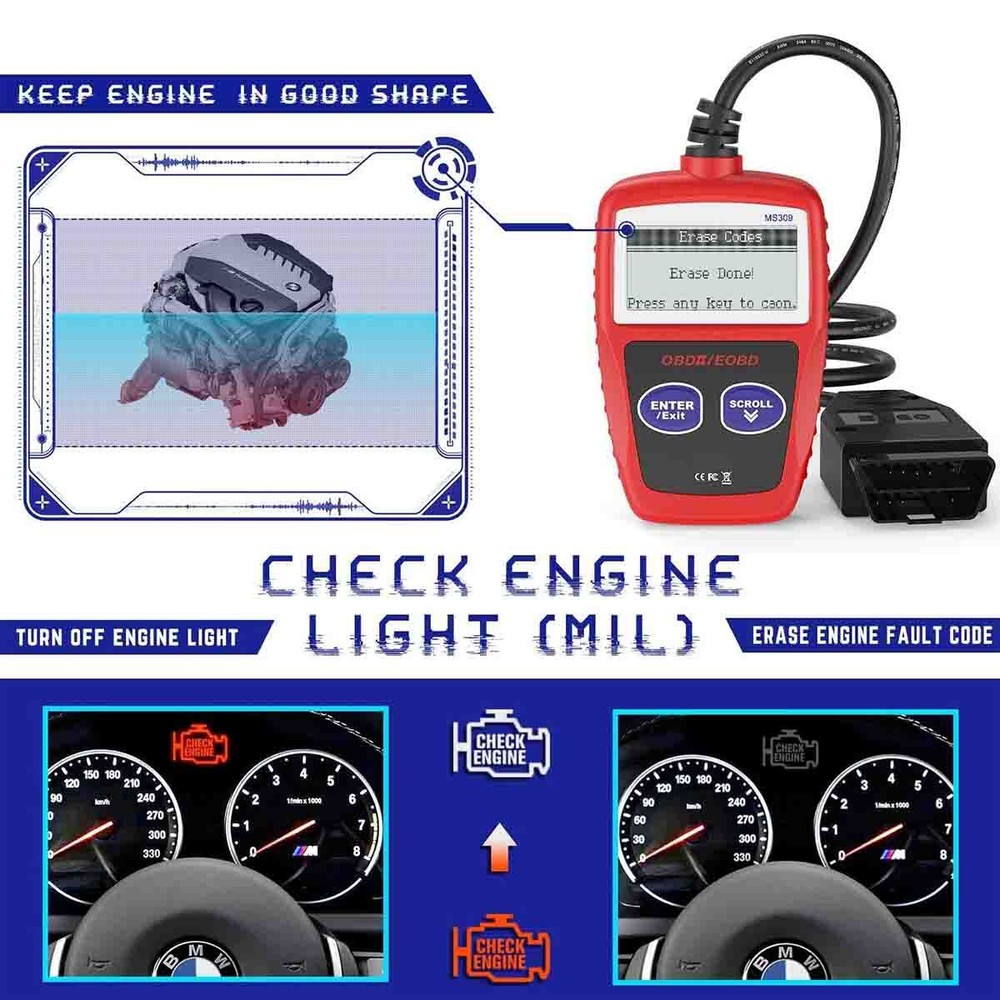 Automotive OBD2 Scanners OBD Code Readers Car Engine Fault Code Diagnostic Tool