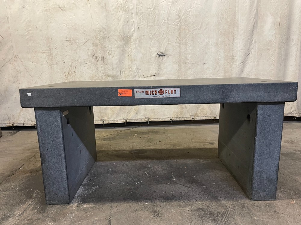 COLLINS MICROFLAT SOLID GRANITE INSPECTION TABLE 60" X30" X28-1/2"  4"GRANITE