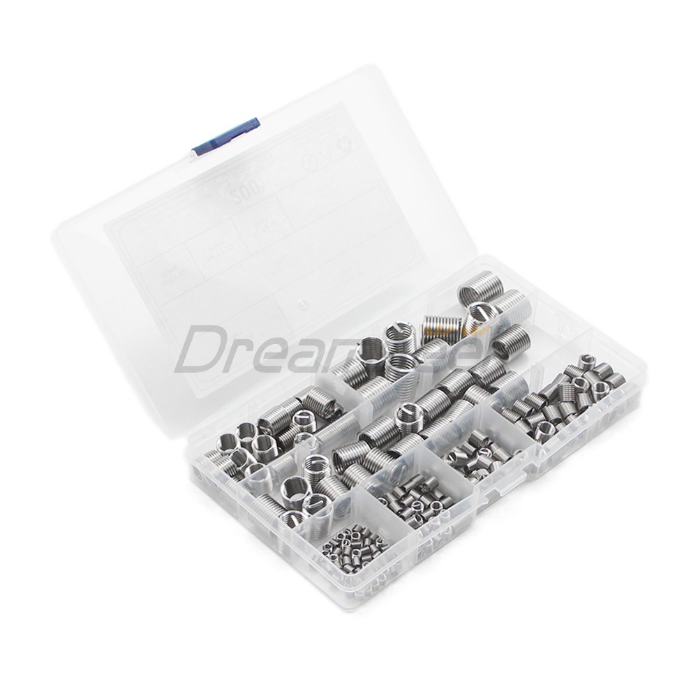 200Pcs Helicoil Thread Insert Assortment 7 Size Threaded Inserts Stainless Steel