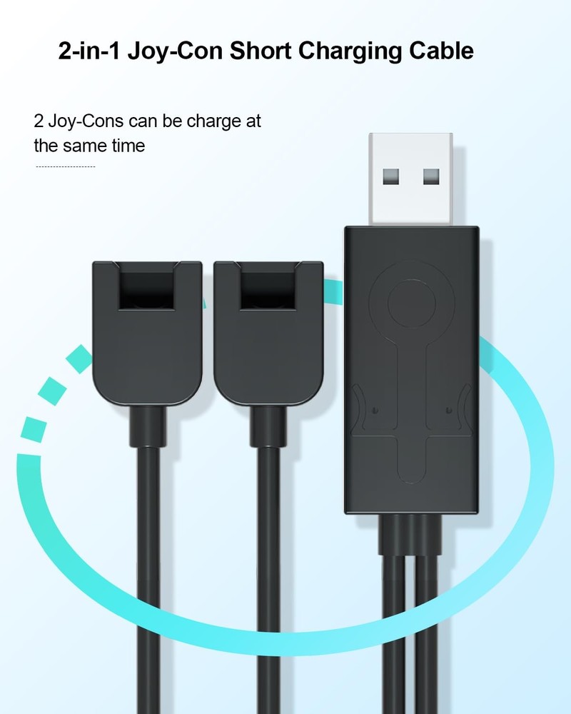 SYACHI Joycon Charger Cable for Switch, Portable USB Cable...