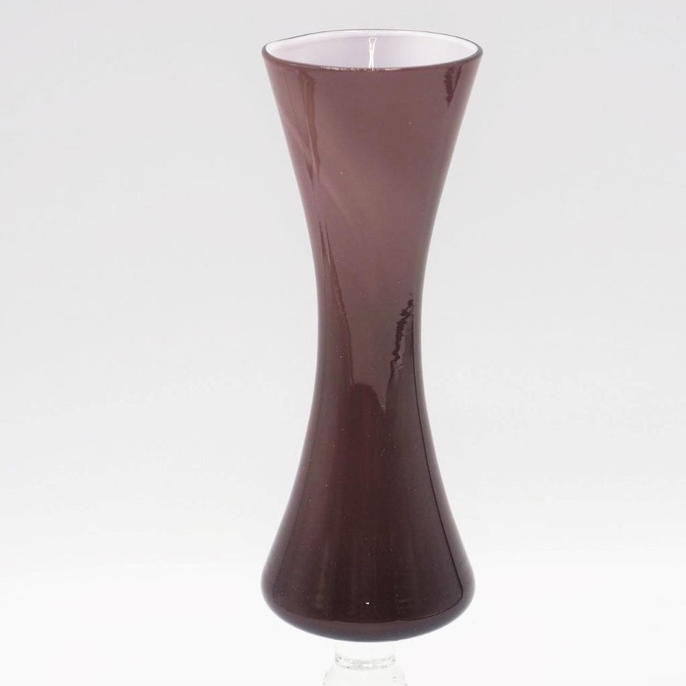 Dark Cranberry Colored Flute Vase