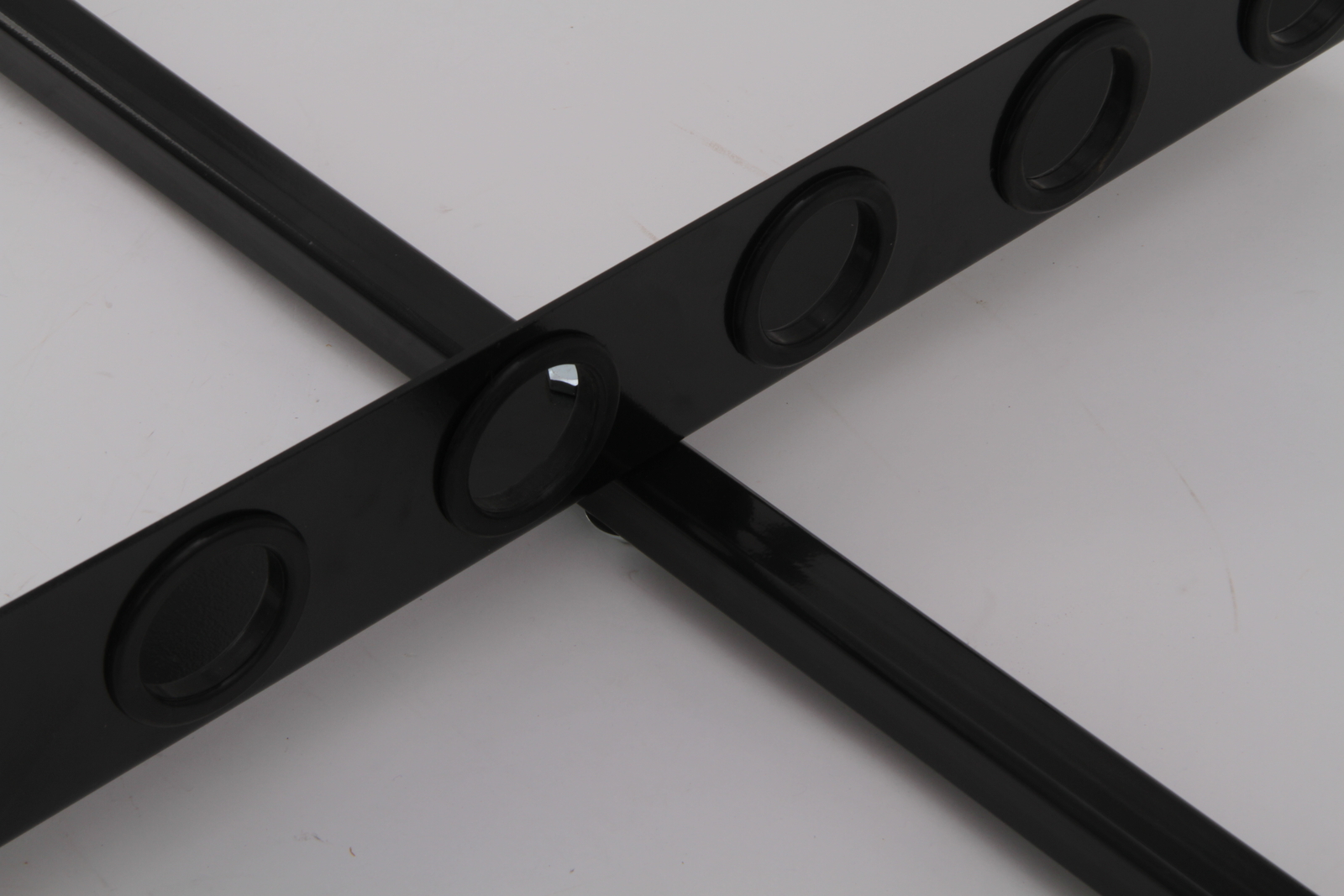 6-Hole Trailer Tool Rack – Shovel, Rake & Pickaxe Holder with Rubber Grommets