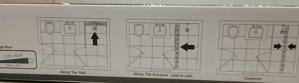 Neodrain 24 Inch Offset Linear Shower Drain Stainless Steel Rectangle AM2