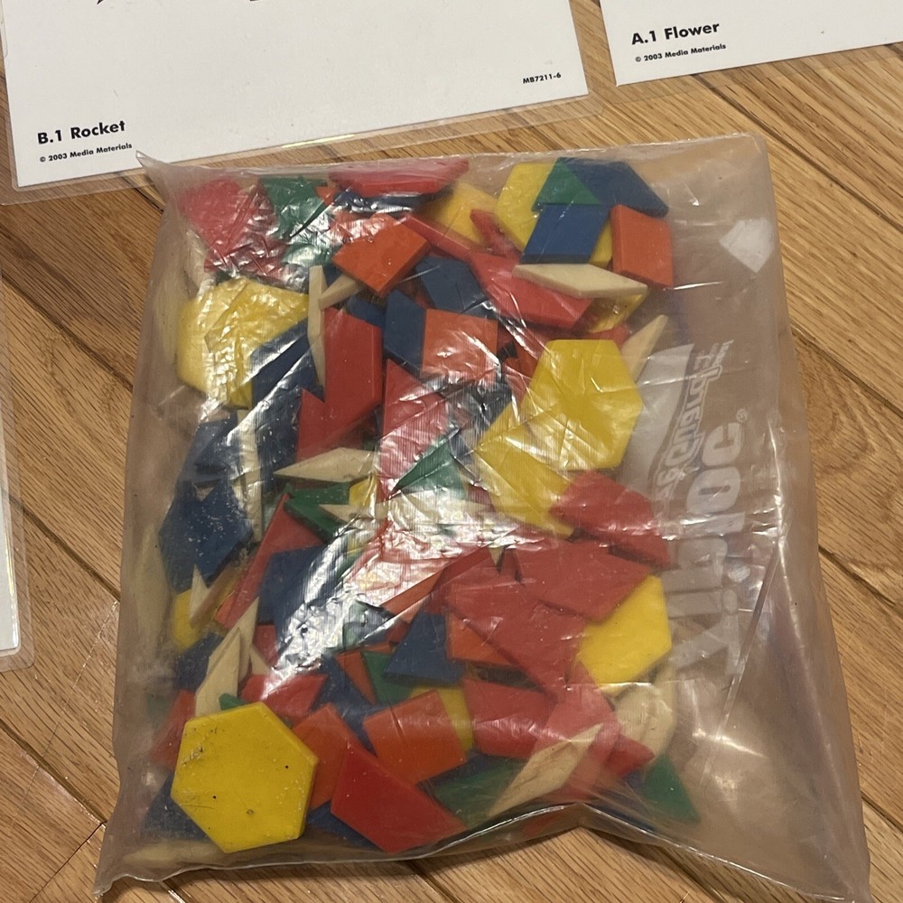Vintage 2003 Media Materials Learning Resources Pattern Block Activity Set