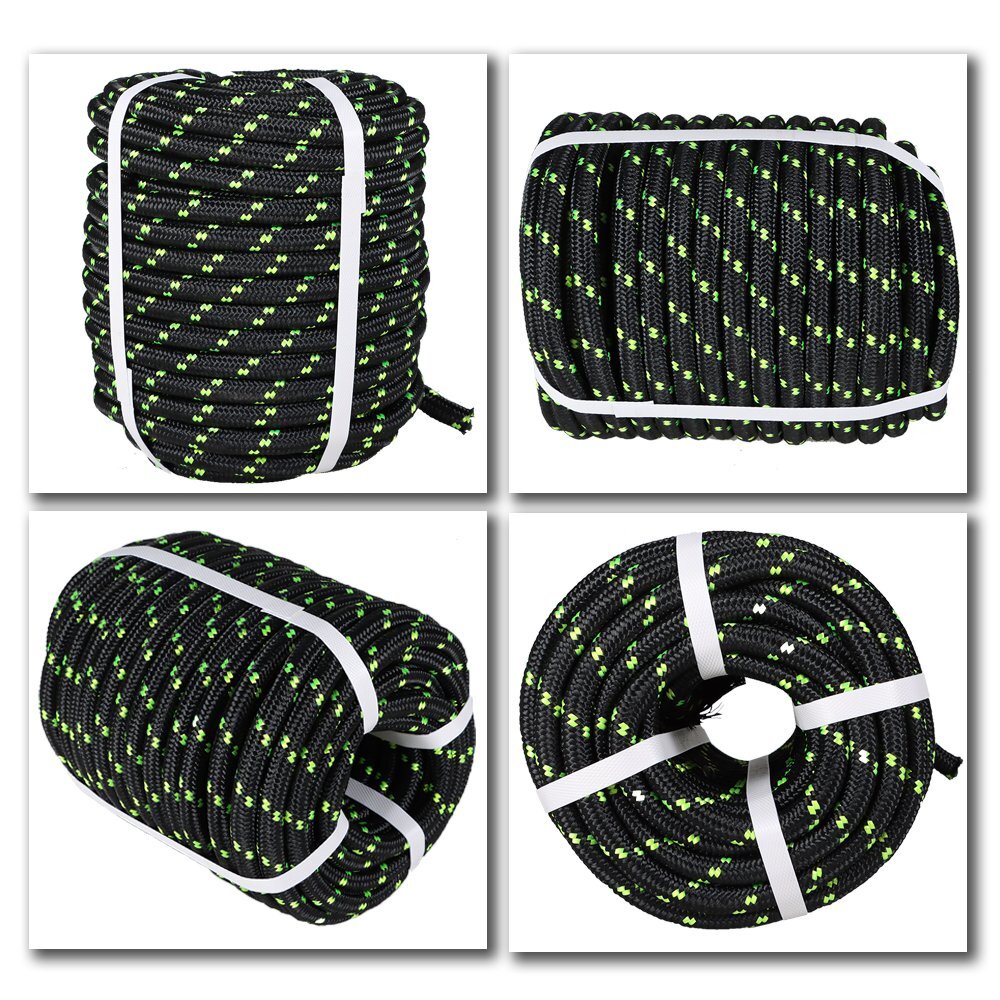 150' Double Braid Polyester Rope Rigging Rope 1/2" 5500lbs Breaking Strength
